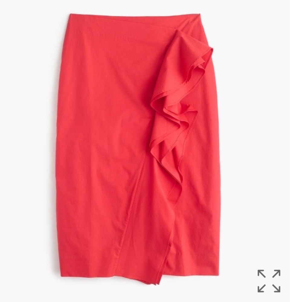 J.Crew Ruffle skirt in cotton poplin - Picture 2 of 8